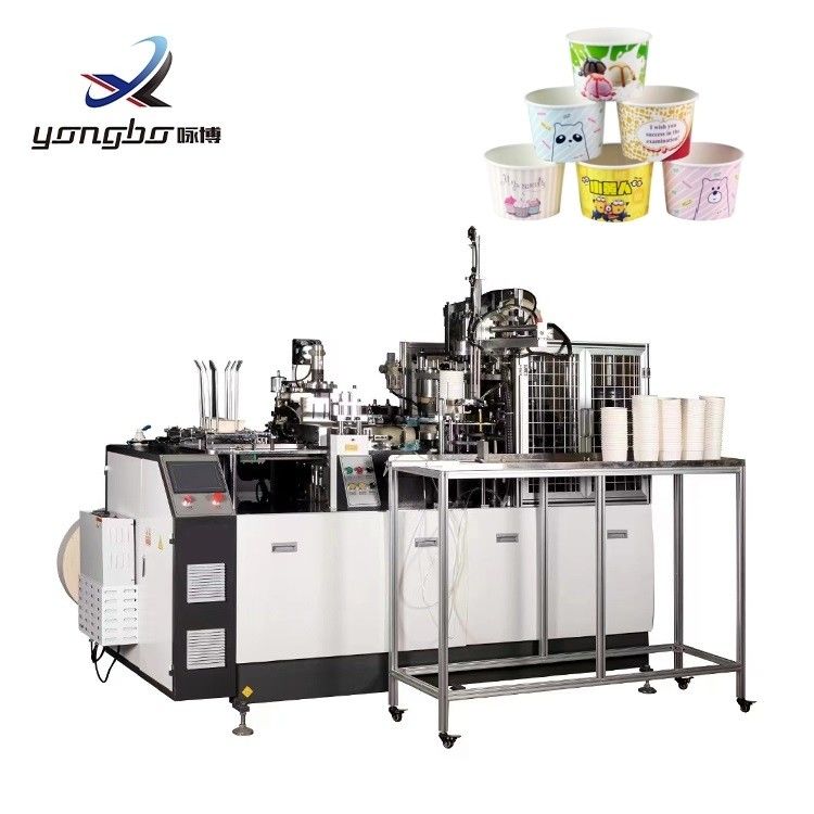Papierkühlmaschine mit vollautomatischer Hochgeschwindigkeits-Doppel-PE-beschichteter Kraftpapier-Salat-Suppen-Nudeln-Kühlformmaschine