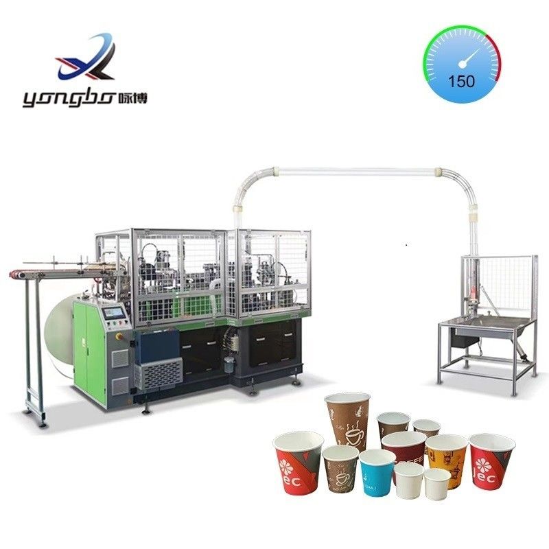 Vollautomatische Papierbechermaschine für Lebensmittelgeschäfte 120-150 Stück/Min Produktionskapazität